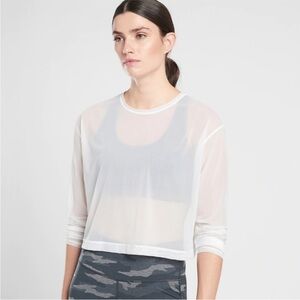 Athleta Circuit Top Mesh White S